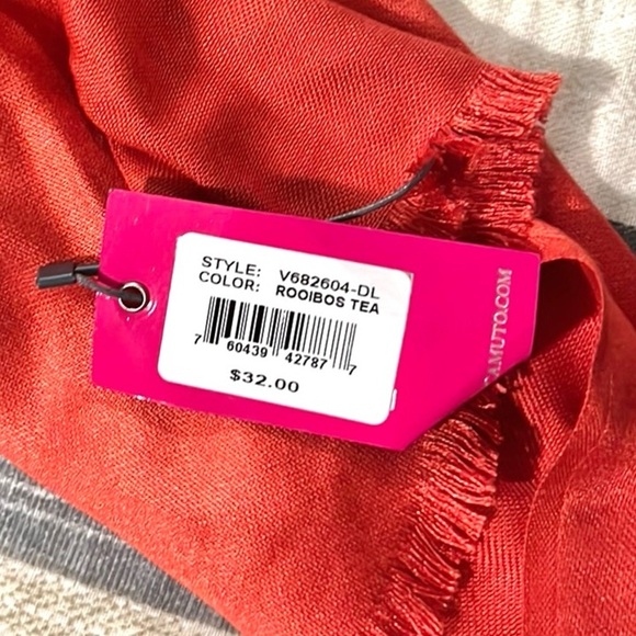 NWT, Vince Camuto Soft, Shimmering Rooibis Tea Lux, Fall, Scarf/Wrap, 24” x 80” - Picture 7 of 7